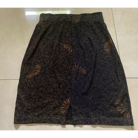 Bait Women’s Black Patterned Short Straight Skirt Size 3 - Picture 2 of 7